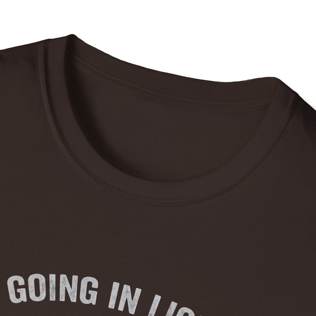 T-Shirt — 'Going in Light, Coming Out Heavy' Elk Packout Graphic