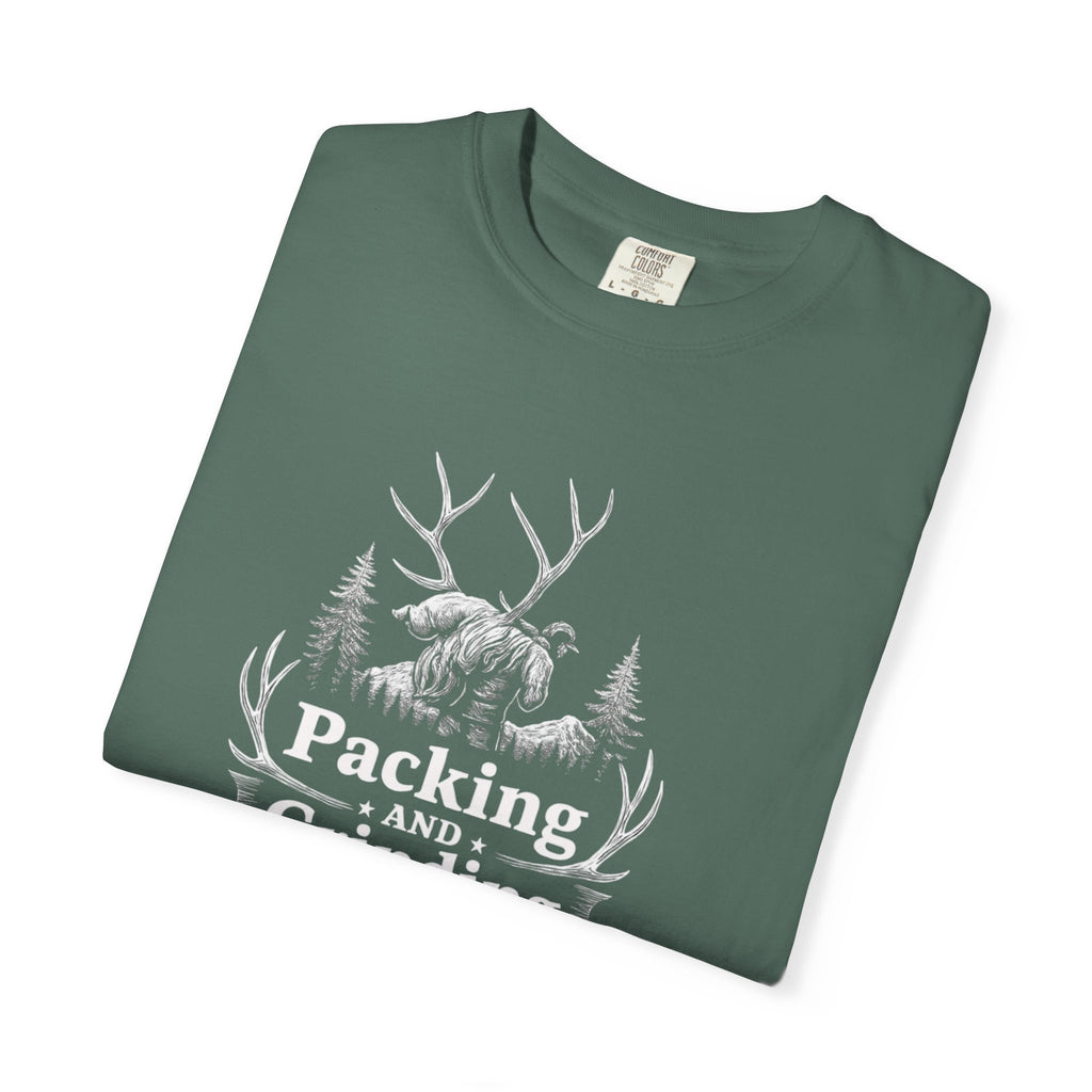 Back country elk pack out T-Shirt — Minimal Woodland Antler Graphic
