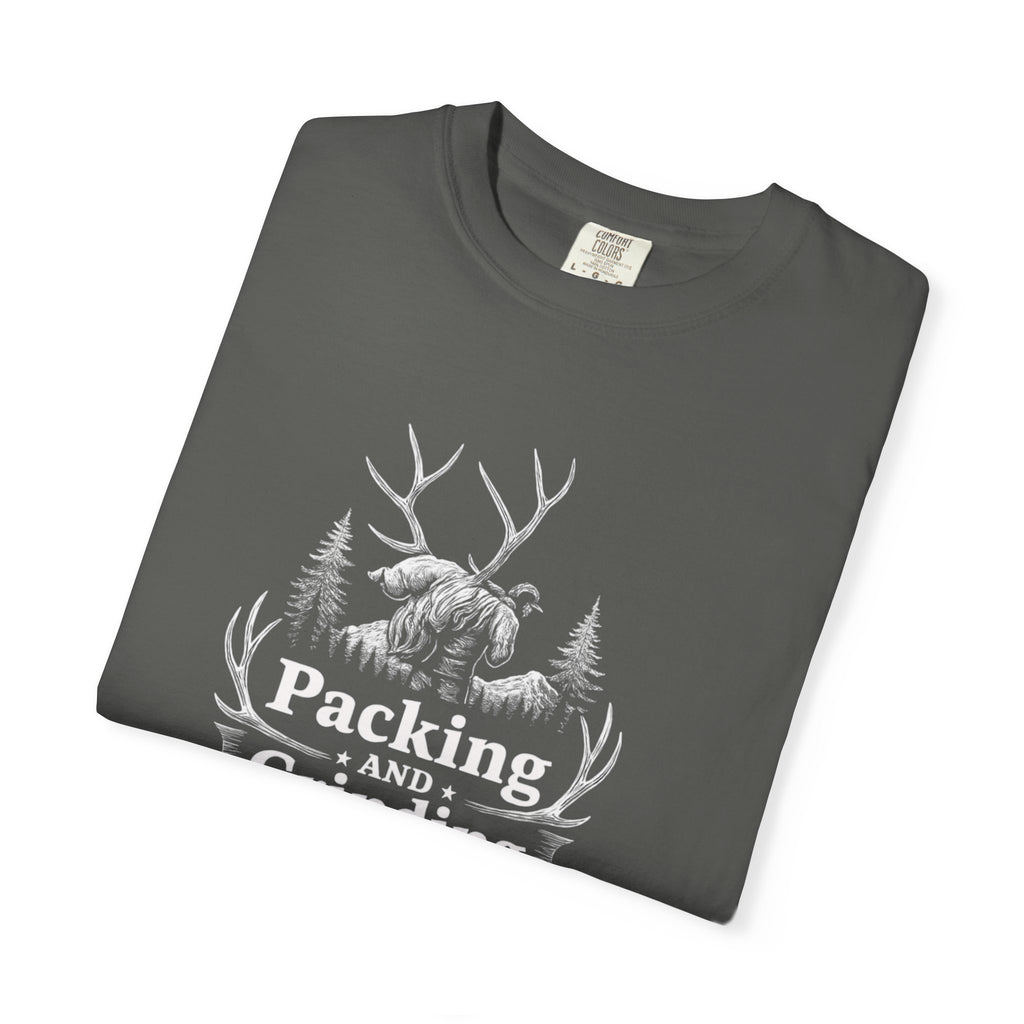Back country elk pack out T-Shirt — Minimal Woodland Antler Graphic