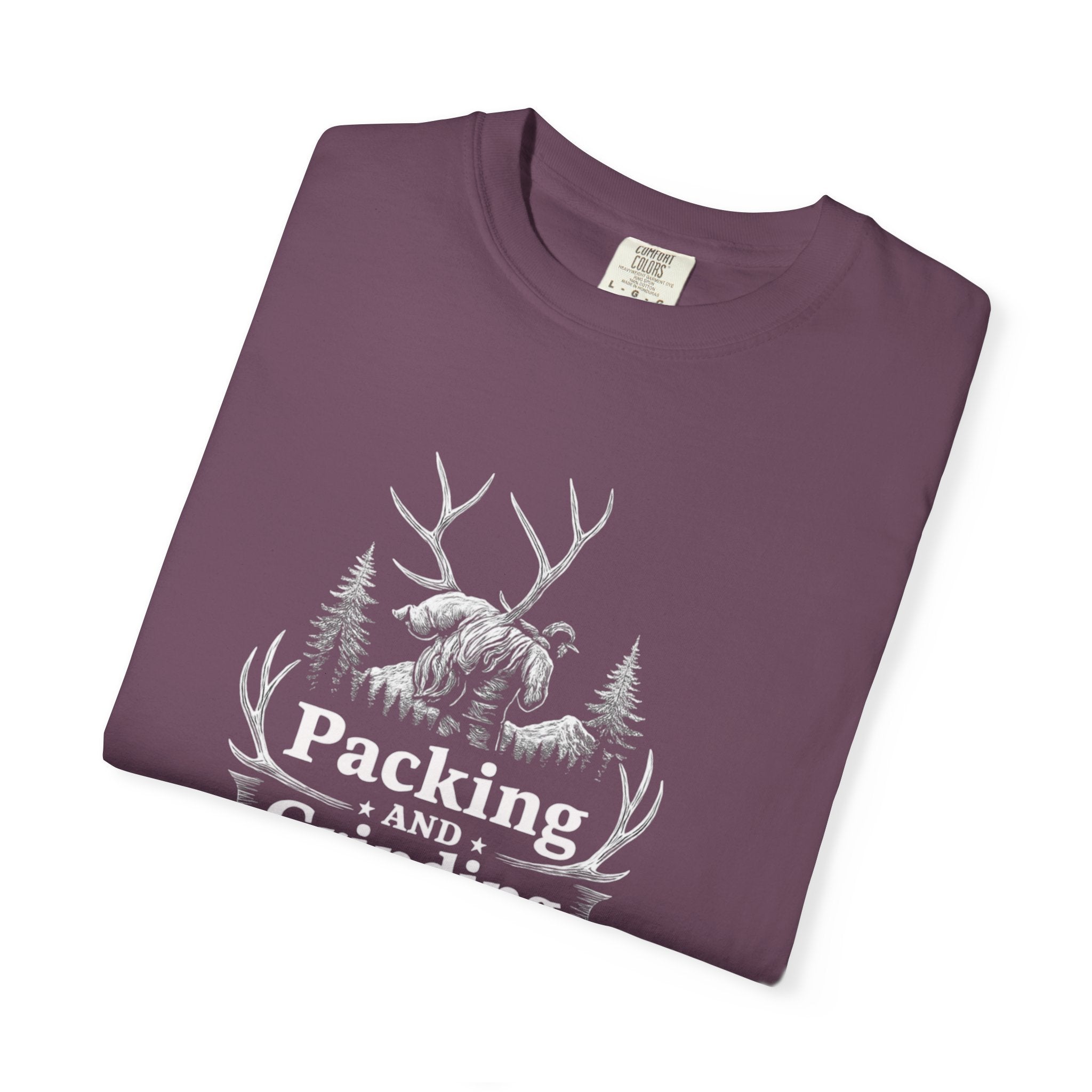 Back country elk pack out T-Shirt — Minimal Woodland Antler Graphic