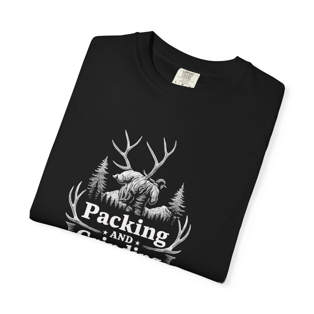 Back country elk pack out T-Shirt — Minimal Woodland Antler Graphic