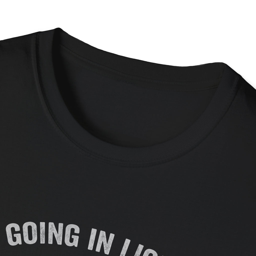 T-Shirt — 'Going in Light, Coming Out Heavy' Elk Packout Graphic
