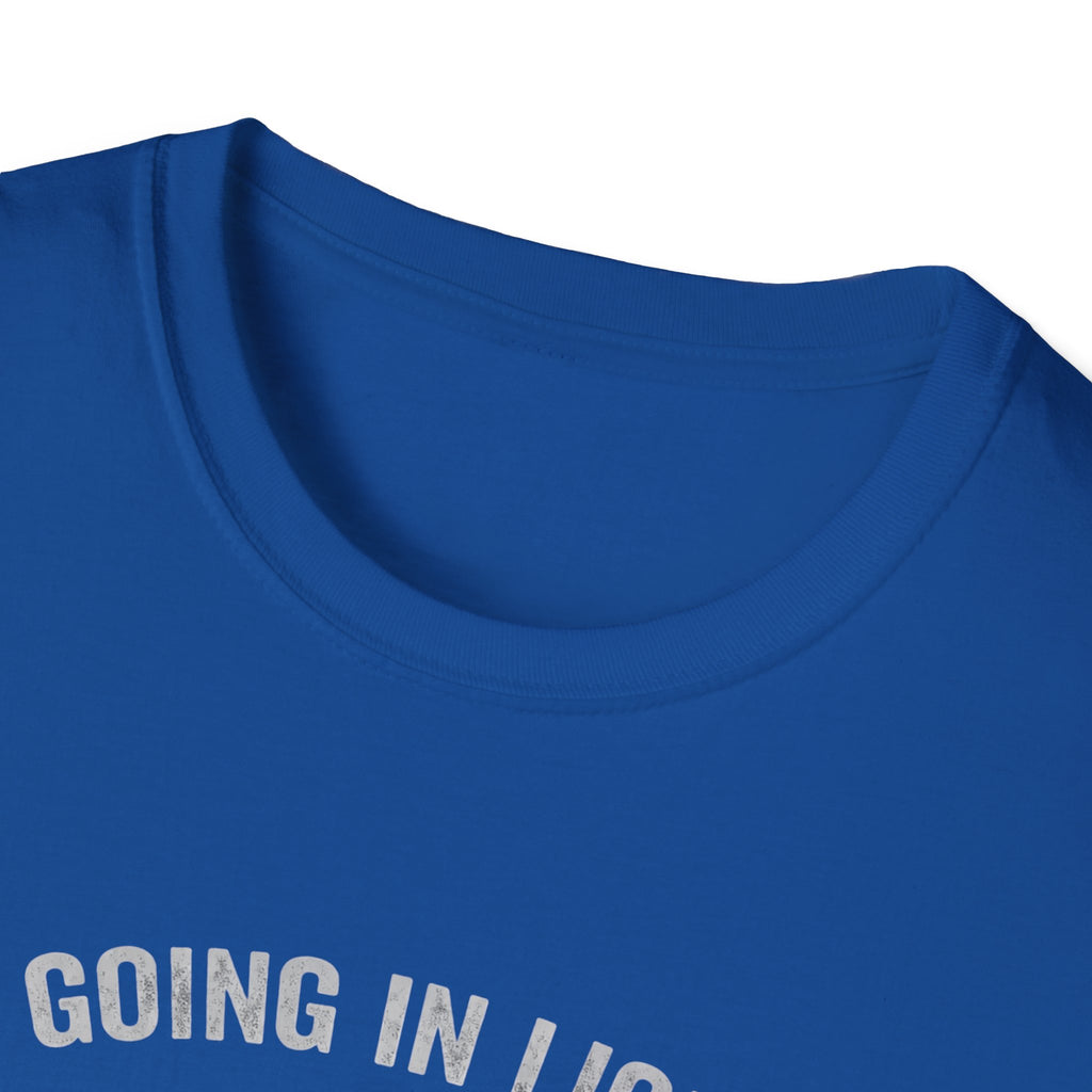 T-Shirt — 'Going in Light, Coming Out Heavy' Elk Packout Graphic